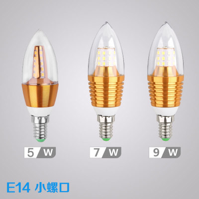 led灯泡床头卧室乚ed螺口小头小口节能螺旋14e暖色lede14壁灯蜡烛