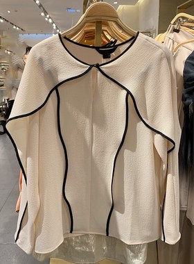 2024春季新款女时尚法式线条设计感衬衫UWG240012