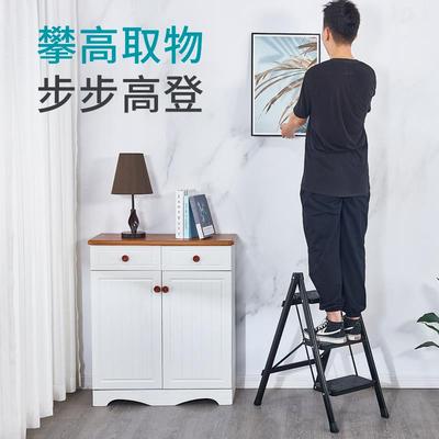 梯子家用折叠梯凳二三四五步加厚铁管室内人字梯三步梯小梯子踏板