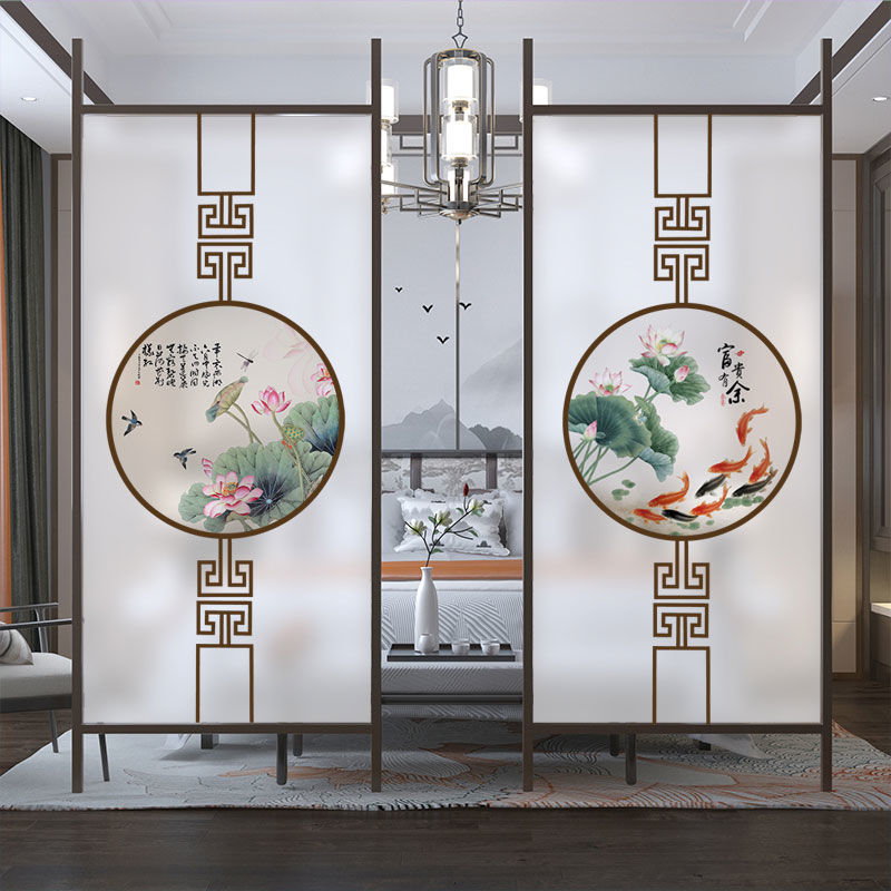 中国风中式古典静电磨砂玻璃贴膜窗户贴纸透光不透明防窥玻璃贴纸