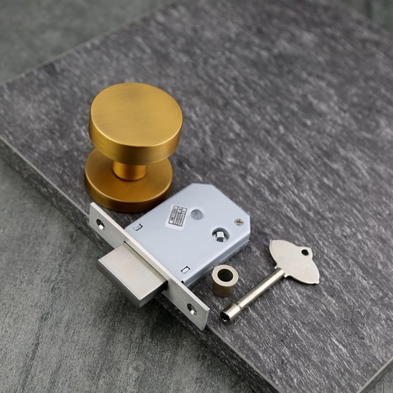 儿童安全暗门单边单面锁密室门锁球形隐藏锁 带钥匙双面隐形门锁