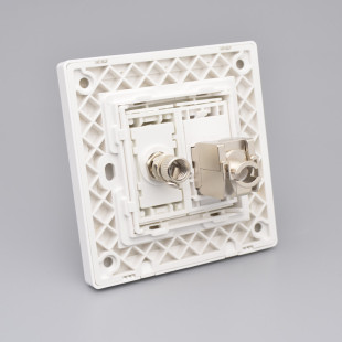 七类电脑电视插座六类千兆网路线口有线闭路TV超六类网路二合一面