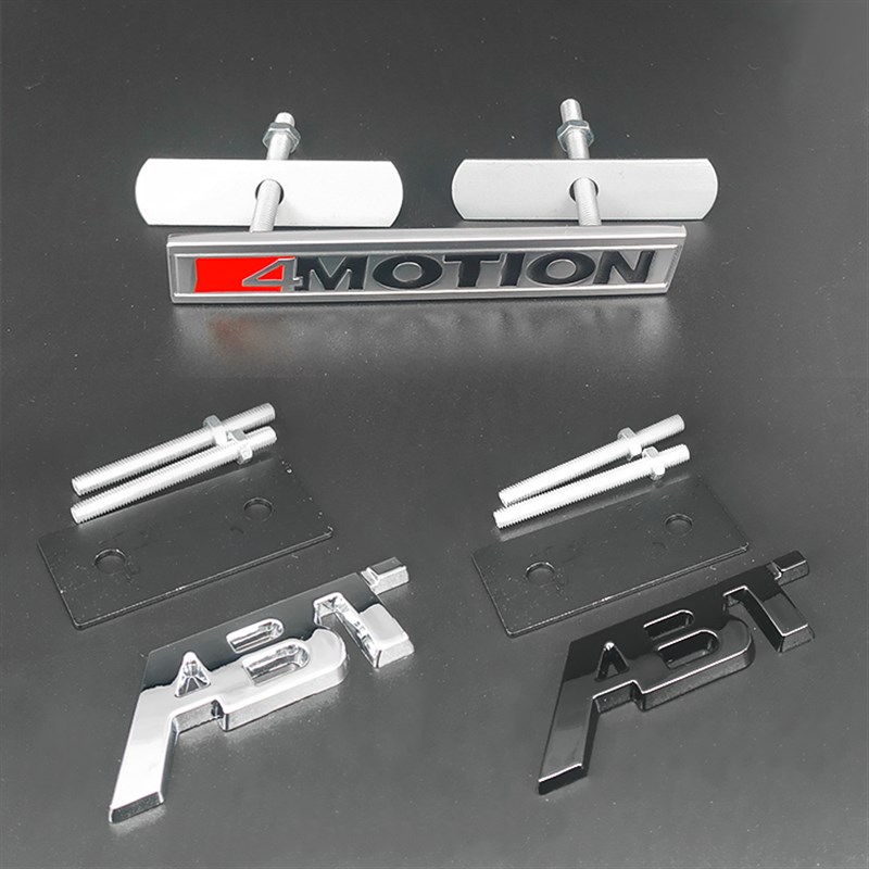 奥迪ABT车标 RS567大众改装4MOTION四驱黑色叶子板侧标 ABT中网标