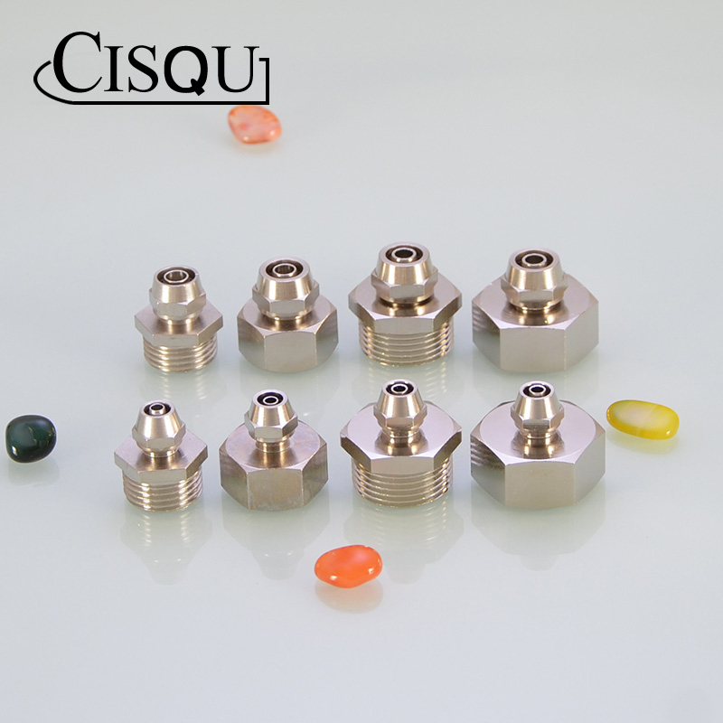 家用铜快插直接头4/6分内外牙转2/3PE管净水器饮水机直饮机铜配件