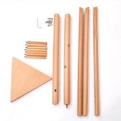 立式 实木衣帽架落地卧室不占空间进门置物架榉木北欧玄关挂包衣服