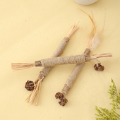 猫玩具自嗨解闷神器木天蓼磨牙棒耐咬羽毛逗猫棒猫咪宠物用品大全