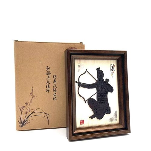 陕西皮影摆件镜框兵马俑旅游纪念品工艺品 送老外会议礼品可定制