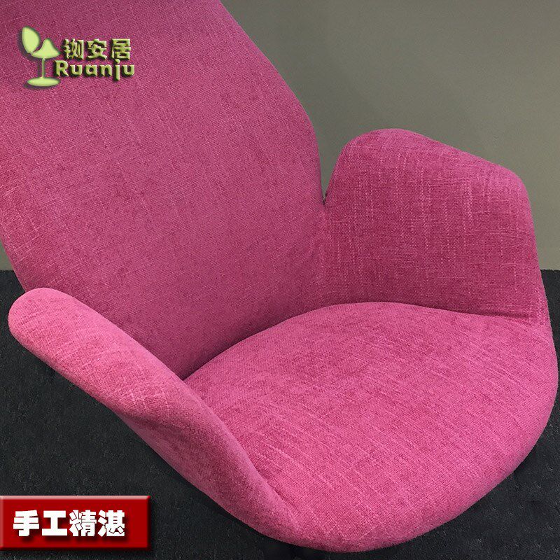 简约时尚布艺轻奢单人沙发样板房老虎休闲椅咖啡餐饮配套B335-2