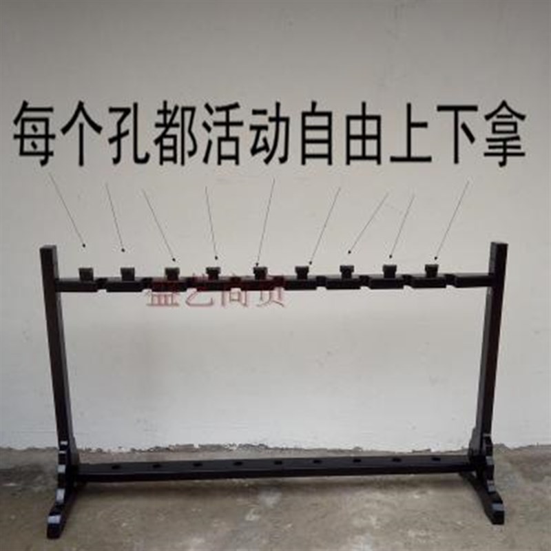 十八般兵器架子春秋大刀架立式多孔长红缨枪架实木兵器架刀剑架