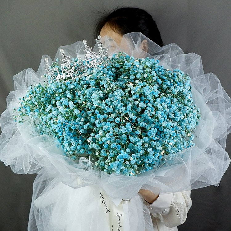 成品满天星干花花束永生花情人节送女友男朋友闺蜜生日节日礼物