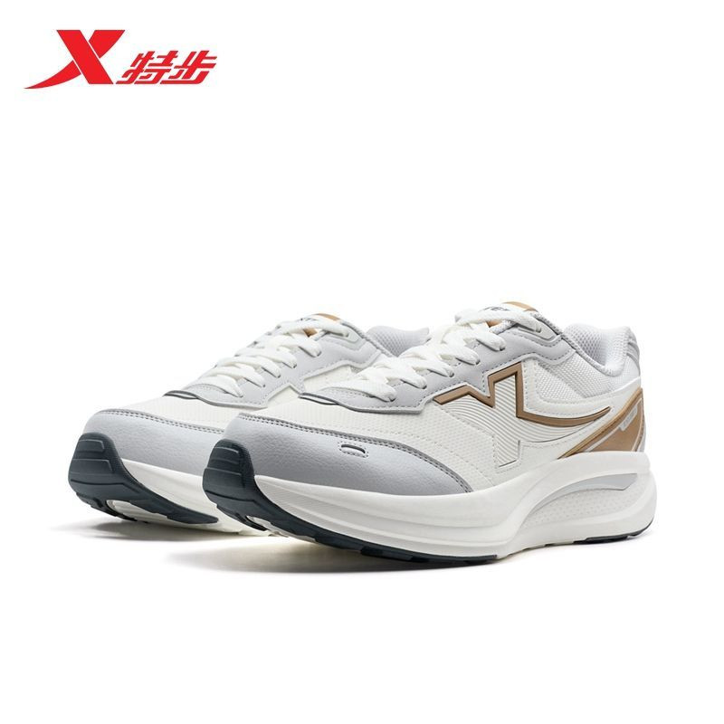 特步男鞋X70SE休闲鞋阿甘鞋皮面