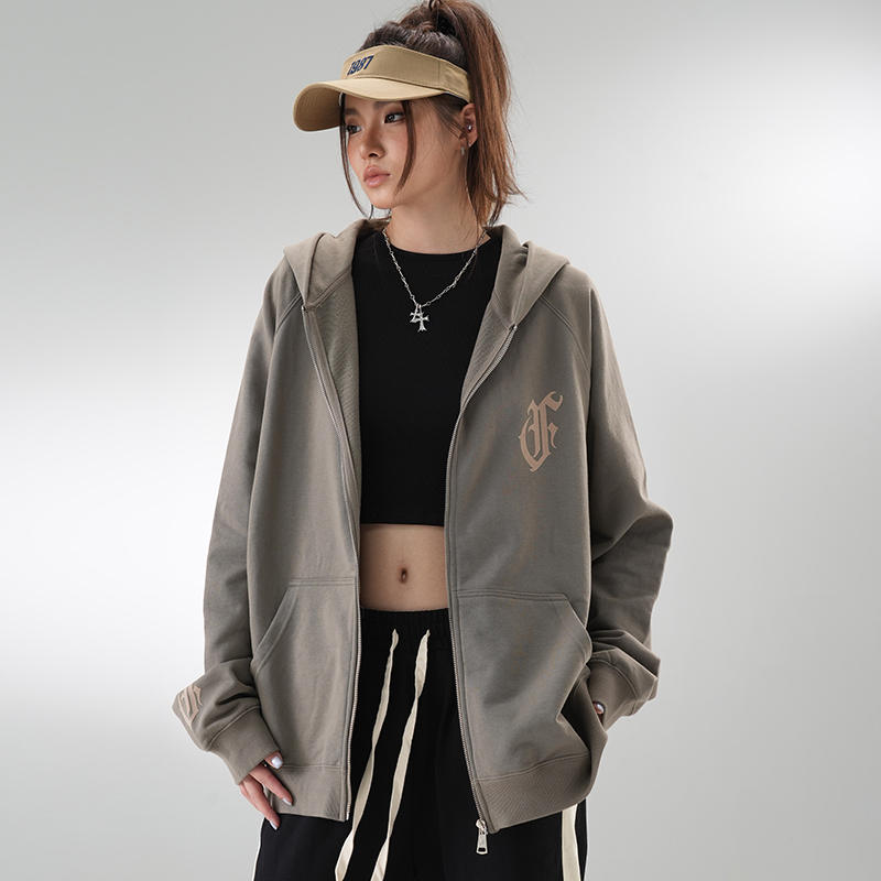 植绒mofg男女同款拉链衫