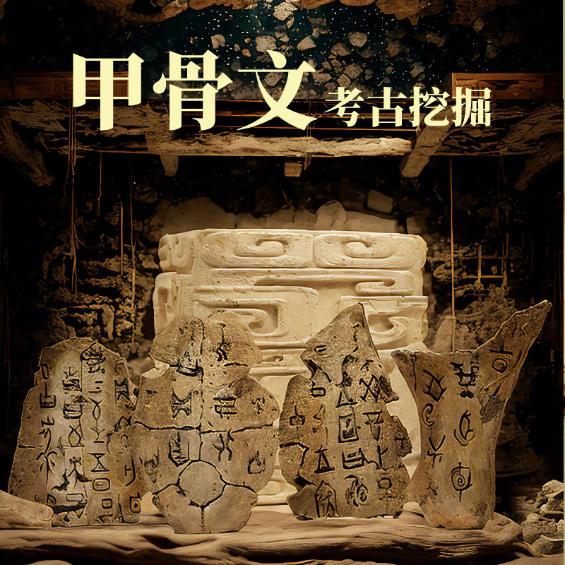 甲骨文考古挖掘玩具盲盒国朝文创河南博物馆文物儿童文物修复礼物