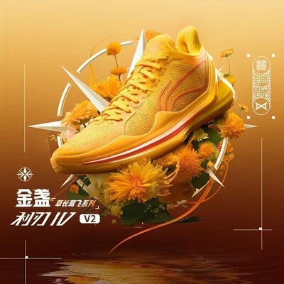 李宁李宁利刃4V2低帮篮球鞋青少年男款实战防滑耐磨运动鞋