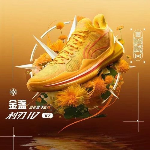 李宁李宁利刃4V2低帮篮球鞋青少年男款实战防滑耐磨运动鞋