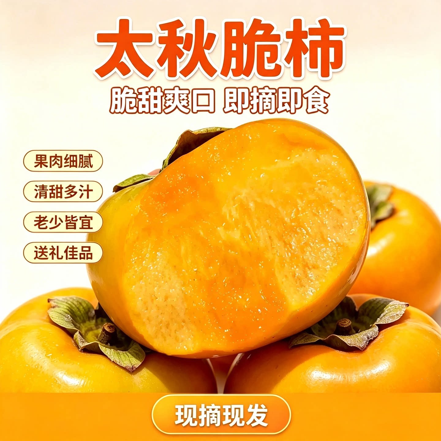 太秋脆柿甜柿子【顺丰包邮】日本柿子