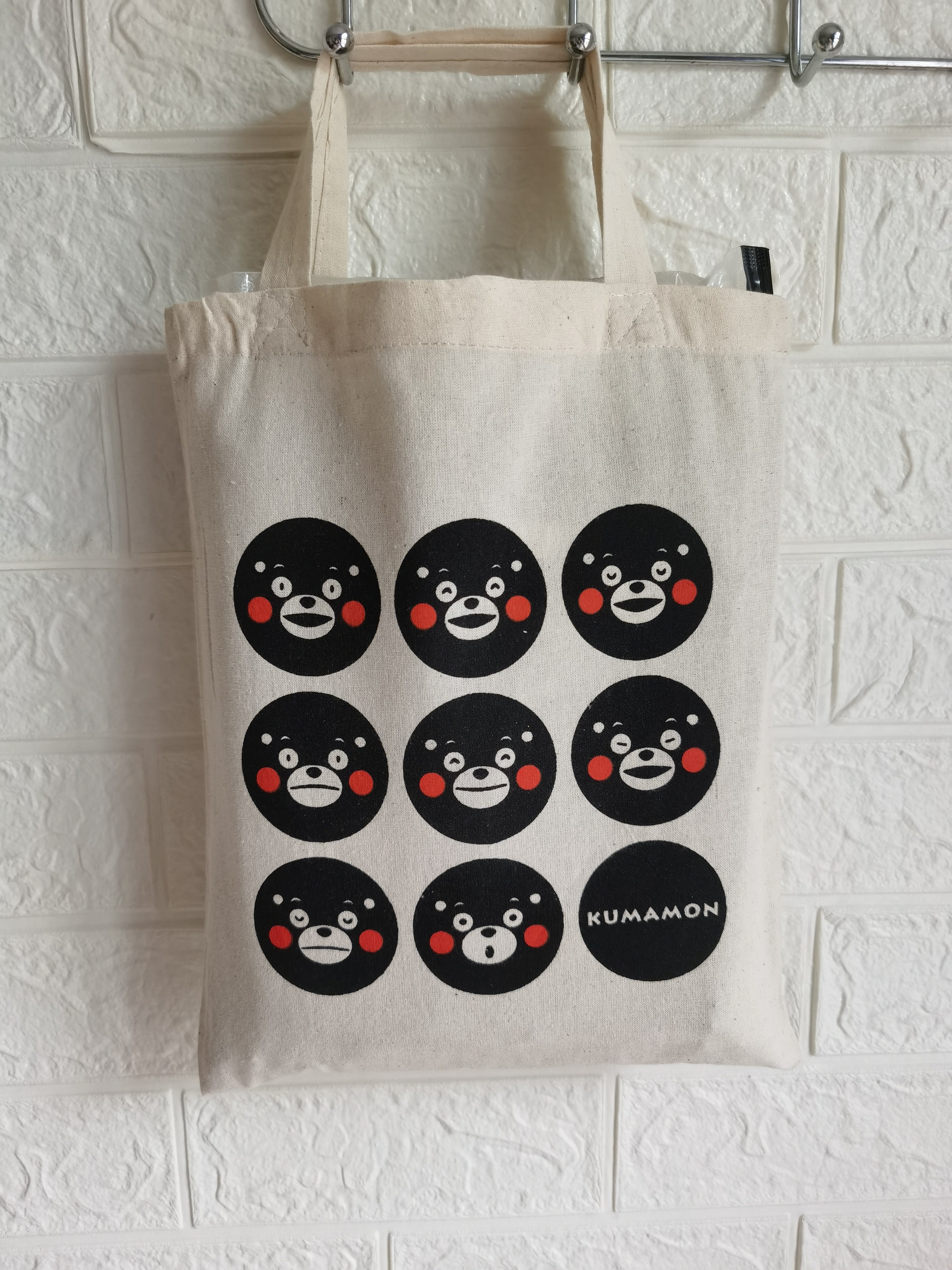 vintage古着复古帆布袋手提单肩包卡通休闲购物袋