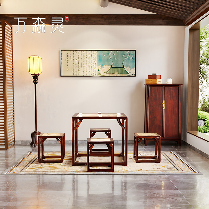 万森灵大理石囧桌茶台小户型家具
