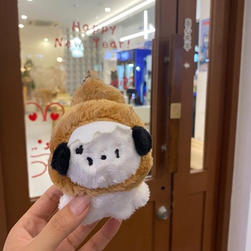 可爱毛绒绒粑粑厨师挂件趣味搞笑