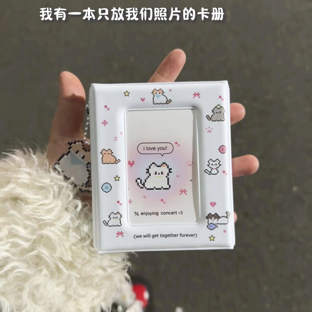 像素小猫卡册高颜值ins风3寸一宫格小卡收纳册可爱迷你拍立得相册