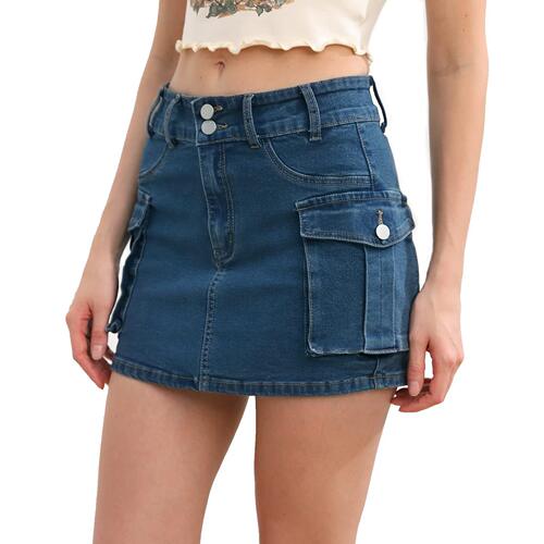 纯色女士包臀短裙Solid color women's hip hugging short skirt