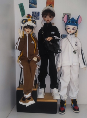 BJD4分 3分叔娃衣 休闲运动套装 运动外套多色 ob22 ob24 P20娃衣