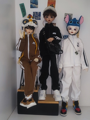 BJD4分 3分叔娃衣 休闲运动套装 运动外套多色 ob22 ob24 P20娃衣