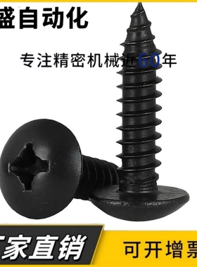 M3.5M3M4M5 M6 304不锈钢黑色十字大扁头自攻螺钉TA螺丝*x8x20x30