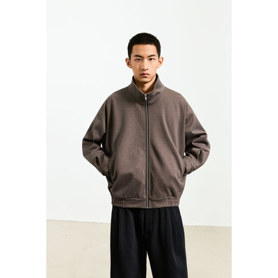 立领宽松男夹克春季拉链卫衣外套