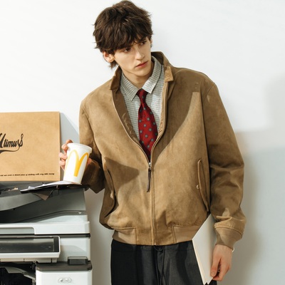 UTIMUS哈灵顿麂皮绒夹克外套