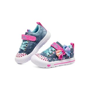 斯凯奇2023女童新品 Skechers 时尚 轻便魔术贴闪钻休闲鞋 314944NG