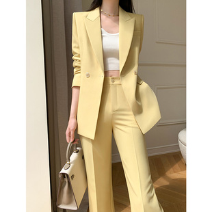 高端定制设计感阔腿裤 休闲西装 西服高级感OL 季 春季 套装 女2026新款