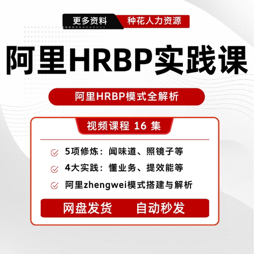 阿里HRBP课程HRBP体系搭建三支柱模型视频