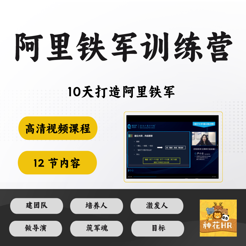 阿里铁军培训视频课程销售团队培训建团队定目标销售技巧资料