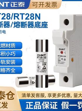 正泰熔断器熔芯 RT28-32熔断体6A16A32A插入式保险丝RO15家用63A