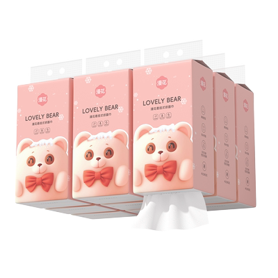 漫花10提悬挂式本色纸巾抽纸