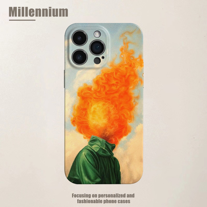 适用于iPhone17Promax头脑风暴燃烧16pro手机壳15pro菲林iphoneair美式12软壳11小众13pro艺术苹果14plus