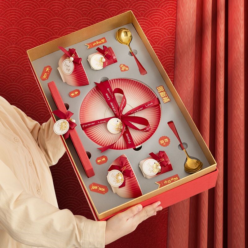 高级新婚礼物送新人新娘朋友姐妹男女生实用轻奢高端餐具套装大气
