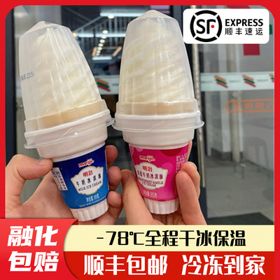 日本明治火炬筒冰淇淋网红甜筒雪糕草莓味松脆牛奶巧克力冰激凌