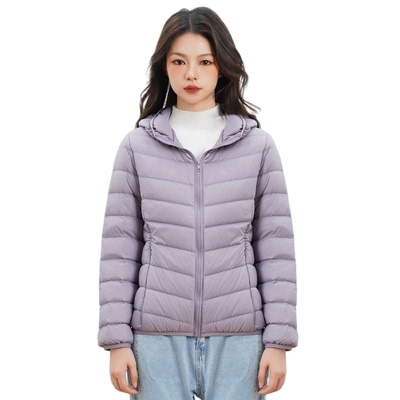 爆款羽绒服女轻薄时尚洋气小个子新国标90绒羽绒服女款女式带帽