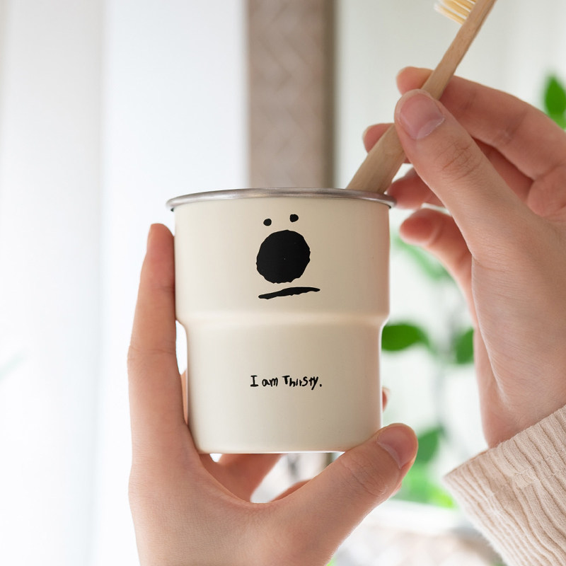 呆萌小熊304不锈钢漱口杯可爱情侣水杯刷牙杯高颜值防霉家用牙杯,家庭/个人清洁工具,洗漱杯,淘宝优惠券,粉丝福利购,淘宝优惠卷