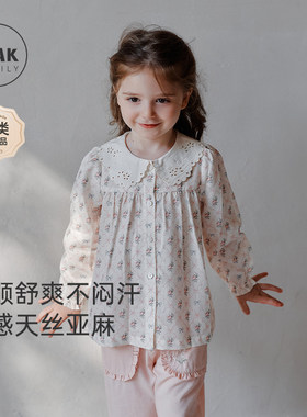 天丝亚麻长袖上衣oakfamily