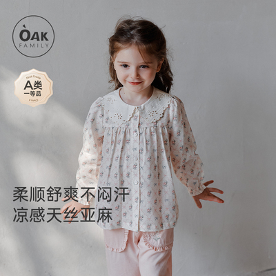 天丝亚麻长袖上衣oakfamily