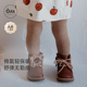 Family新品 女宝宝袜子长款 棉袜提花打底裤 Oak 连脚袜0 3岁儿童袜