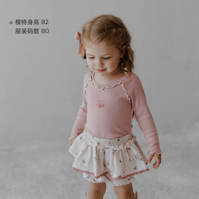 【新品】OAK FAMILY女童长袖t恤儿童打底衫秋装圆领纯色上衣 — 2