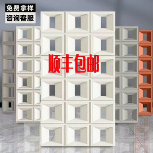轻质pu九宫格背景墙水泥构件网红空心砖门头装饰隔断PU网红空心砖