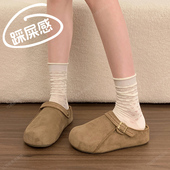 春秋厚底勃肯鞋 包0128n 外穿一脚蹬软底内增高博肯鞋 女2026季 新款