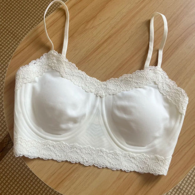 广州汕头品牌内衣女无痕蕾丝薄款大胸显小背心吊带广东潮汕文胸罩