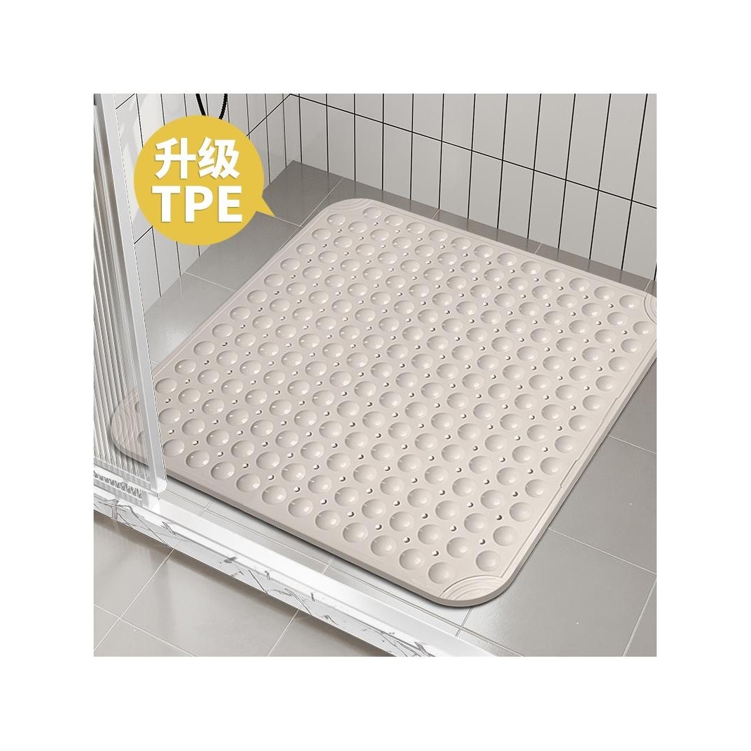日式TPE浴室防滑垫大尺寸家用卫生间淋浴洗澡防摔脚垫地垫正方形