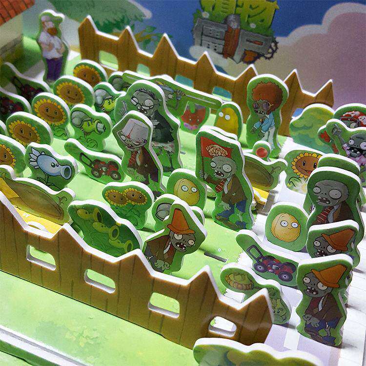 植物大战僵尸3D立体拼图小学生泡沫手工拼装模型儿童男孩益智玩具